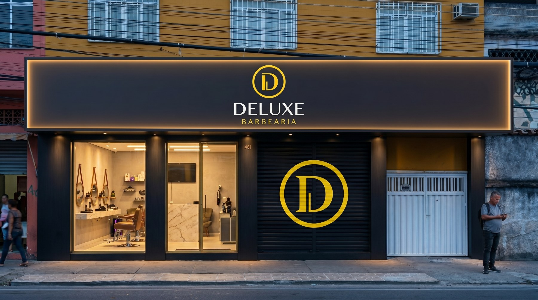 Fachada da Deluxe com a nova identidade amarela