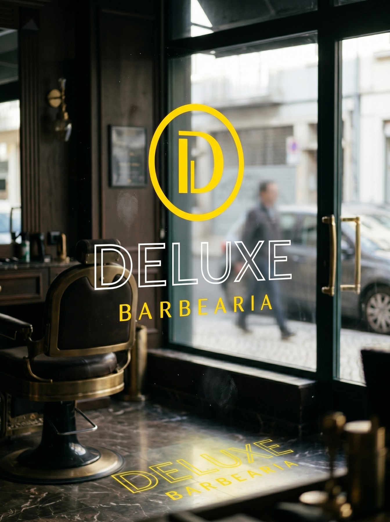 Adesivo da Deluxe na vitrine