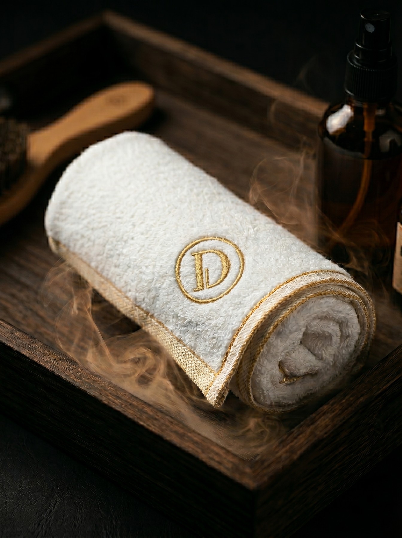Toalha da Deluxe com o D bordado